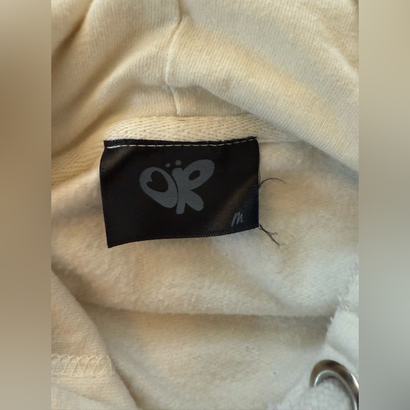 Olivia Rodrigo Distressed Sour Butterfly Hoodie Adult Medium Off White - Picture 4 of 11